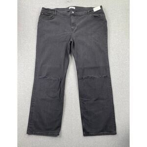 Abercrombie & Fitch 90s Relaxed Jeans Womens 37 / 24 L High Rise Black Wash NWT